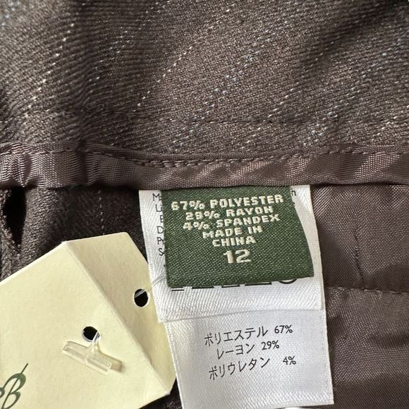 Eddie Bauer Blakely Fit Gray Pinstripe Bootcut Pants Women’s 12 NWOT Mid Rise - Picture 6 of 15